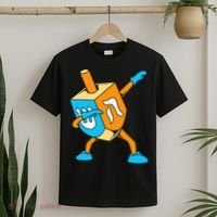 Funny Dabbing Dreidel Hanukkah Dancing Chanukah  T-Shirt thumb 2