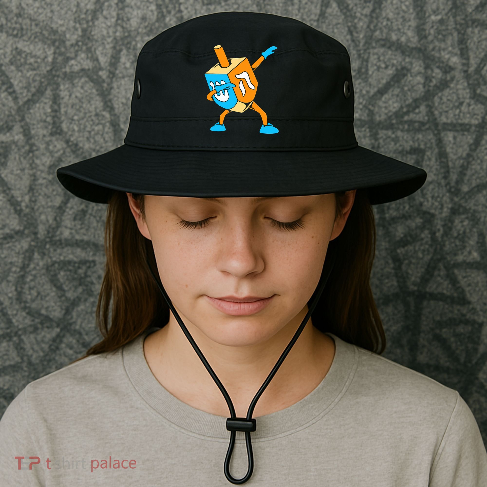 Funny Dabbing Dreidel Hanukkah Dancing Chanukah  Bucket Hat