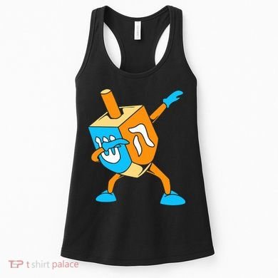 Funny Dabbing Dreidel Hanukkah Dancing Chanukah  Women's Tank Top