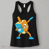 Funny Dabbing Dreidel Hanukkah Dancing Chanukah  Women's Tank Top thumb 3