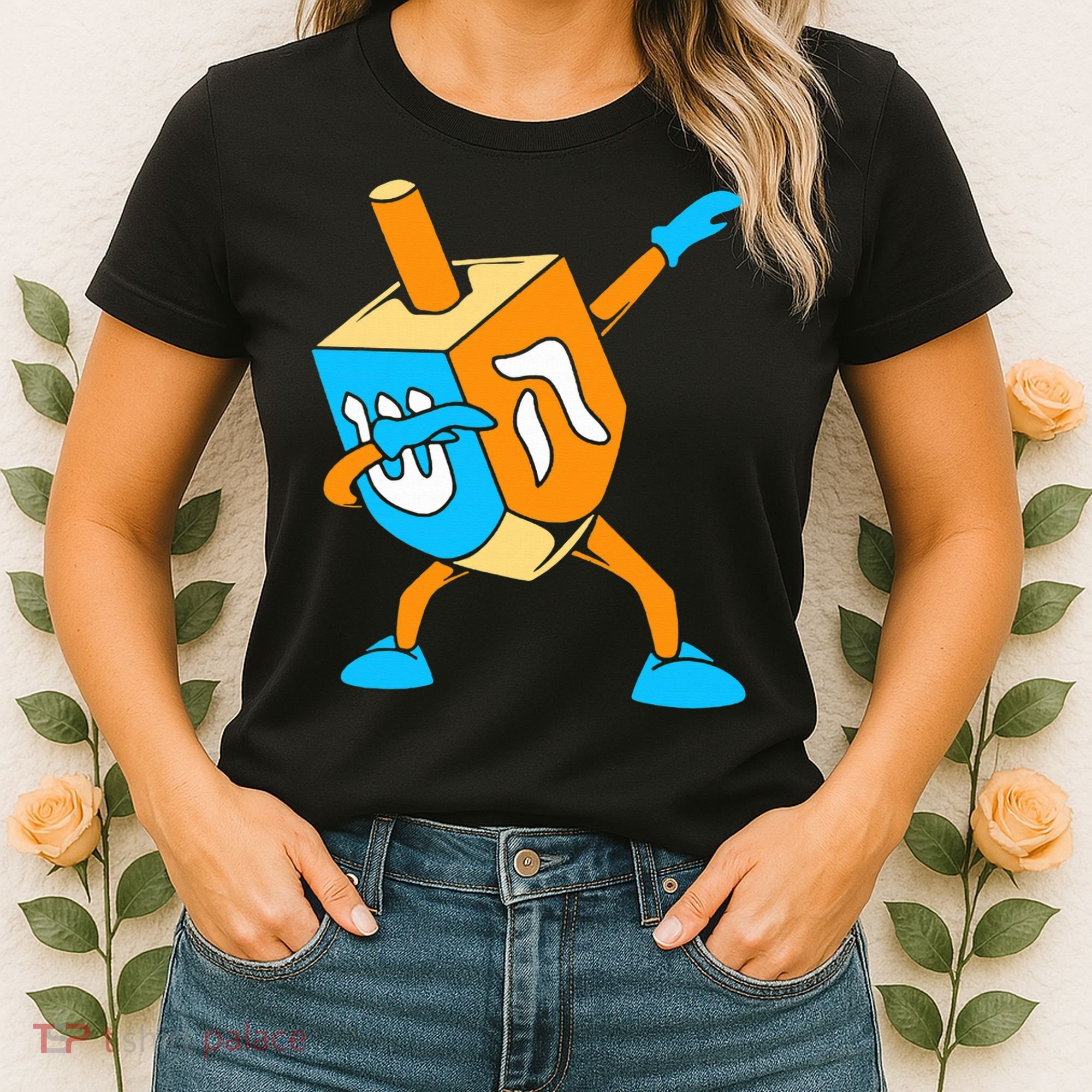 Funny Dabbing Dreidel Hanukkah Dancing Chanukah  Women's T-Shirt