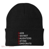 Funny Daddd Dads Against Daughters Dating Democrats Beanie thumb 0