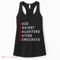 Funny Daddd Dads Against Daughters Dating Democrats Women's Tank Top thumb 0