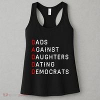 Funny Daddd Dads Against Daughters Dating Democrats Women's Tank Top thumb 3