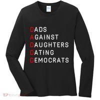 Funny Daddd Dads Against Daughters Dating Democrats Women's Long Sleeve Shirt thumb 0