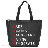 Funny Daddd Dads Against Daughters Dating Democrats Tote Bag thumb 0