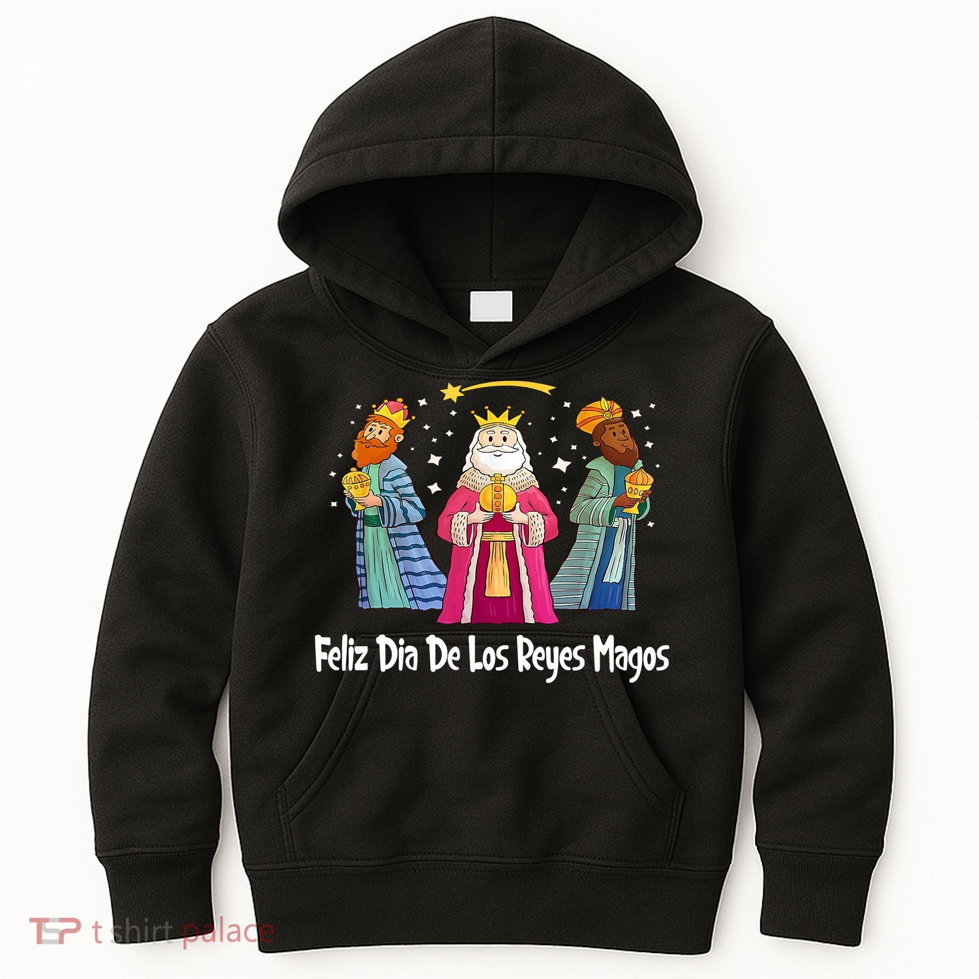 Feliz Dia De Reyes Day Wise Three Kings Tee Happy Epiphany Kids Hoodie