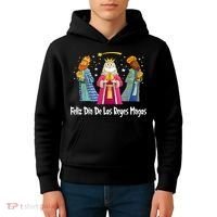 Feliz Dia De Reyes Day Wise Three Kings Tee Happy Epiphany Kids Hoodie thumb 4