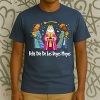 Feliz Dia De Reyes Day Wise Three Kings Tee Happy Epiphany T-Shirt thumb 3