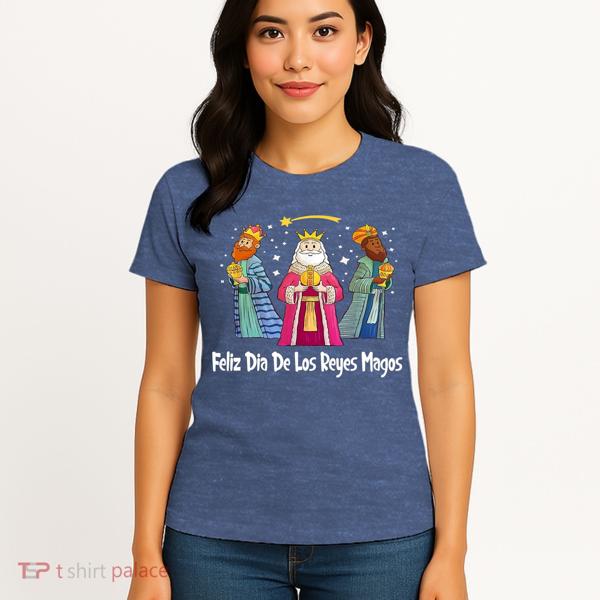 Feliz Dia De Reyes Day Wise Three Kings Tee Happy Epiphany Women's T-Shirt