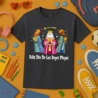 Feliz Dia De Reyes Day Wise Three Kings Tee Happy Epiphany Kids T-Shirt thumb 3