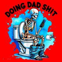 Funny Doing Dad Shit Skeleton Toilet Gift For Dad Santa Hat thumb 1