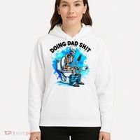 Funny Doing Dad Shit Skeleton Toilet Gift For Dad Hoodie thumb 5