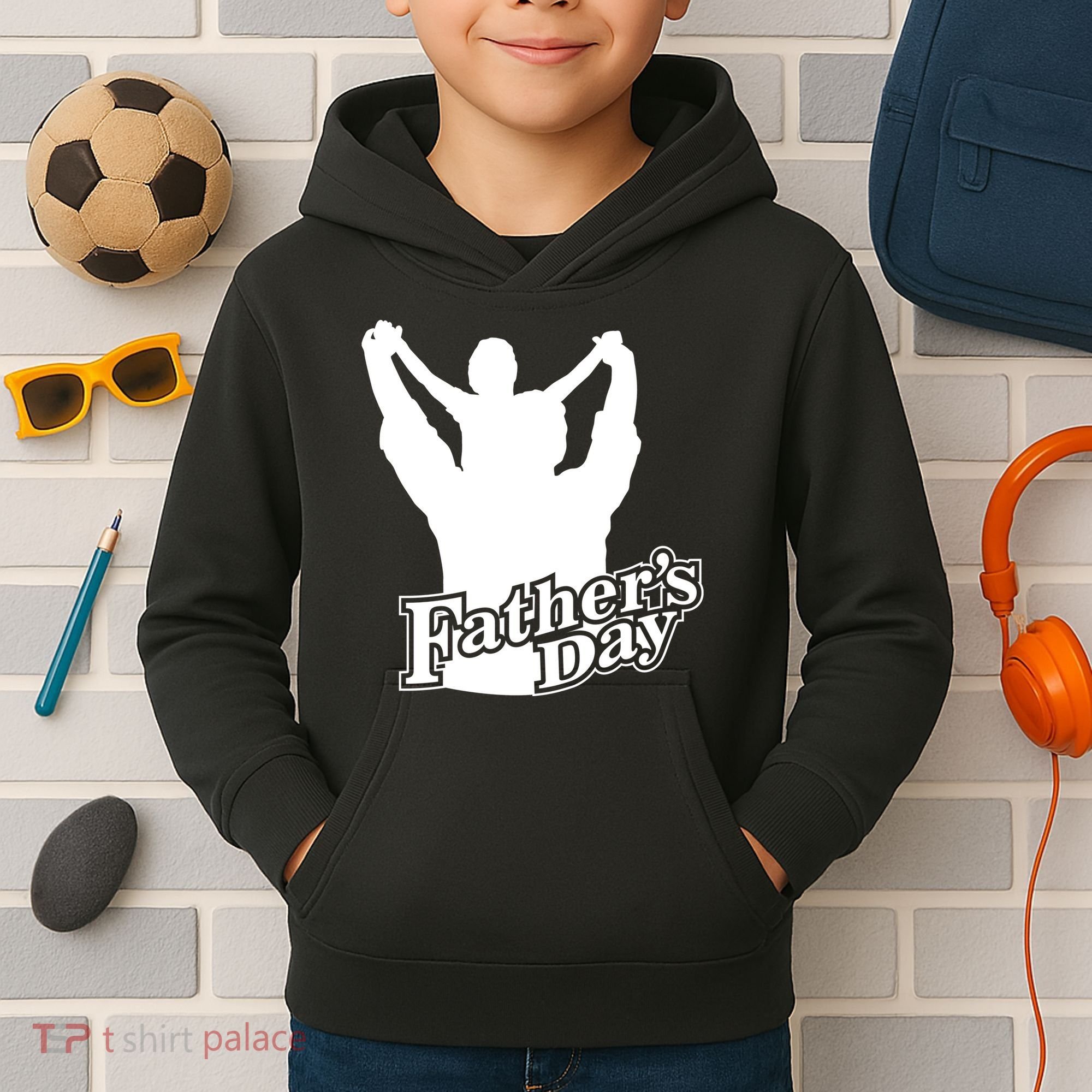 Father's Day Dad And Son Kids Hoodie