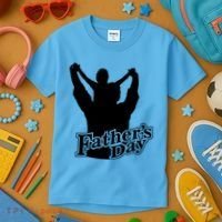 Father's Day Dad And Son Kids T-Shirt thumb 3