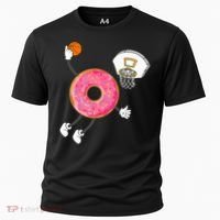 funny Dunking Donut Hole Food Champ Cooling Performance Crew T-Shirt thumb 0