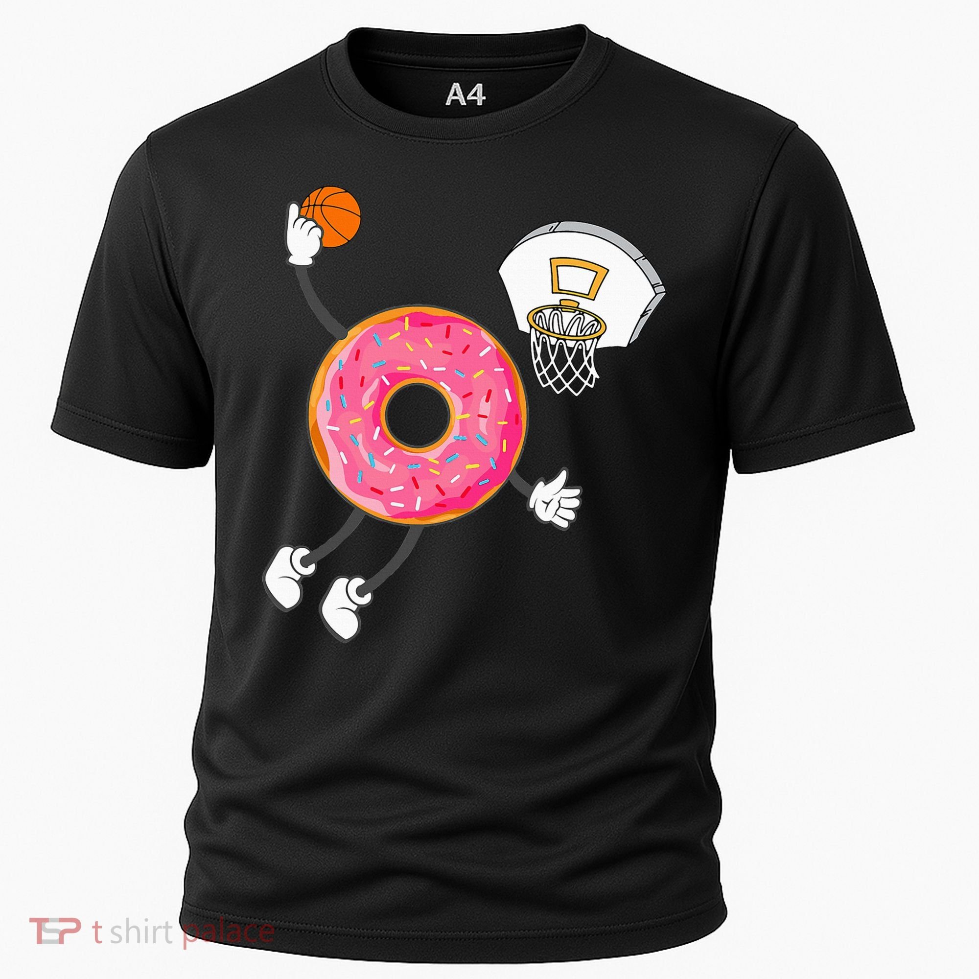 funny Dunking Donut Hole Food Champ Cooling Performance Crew T-Shirt