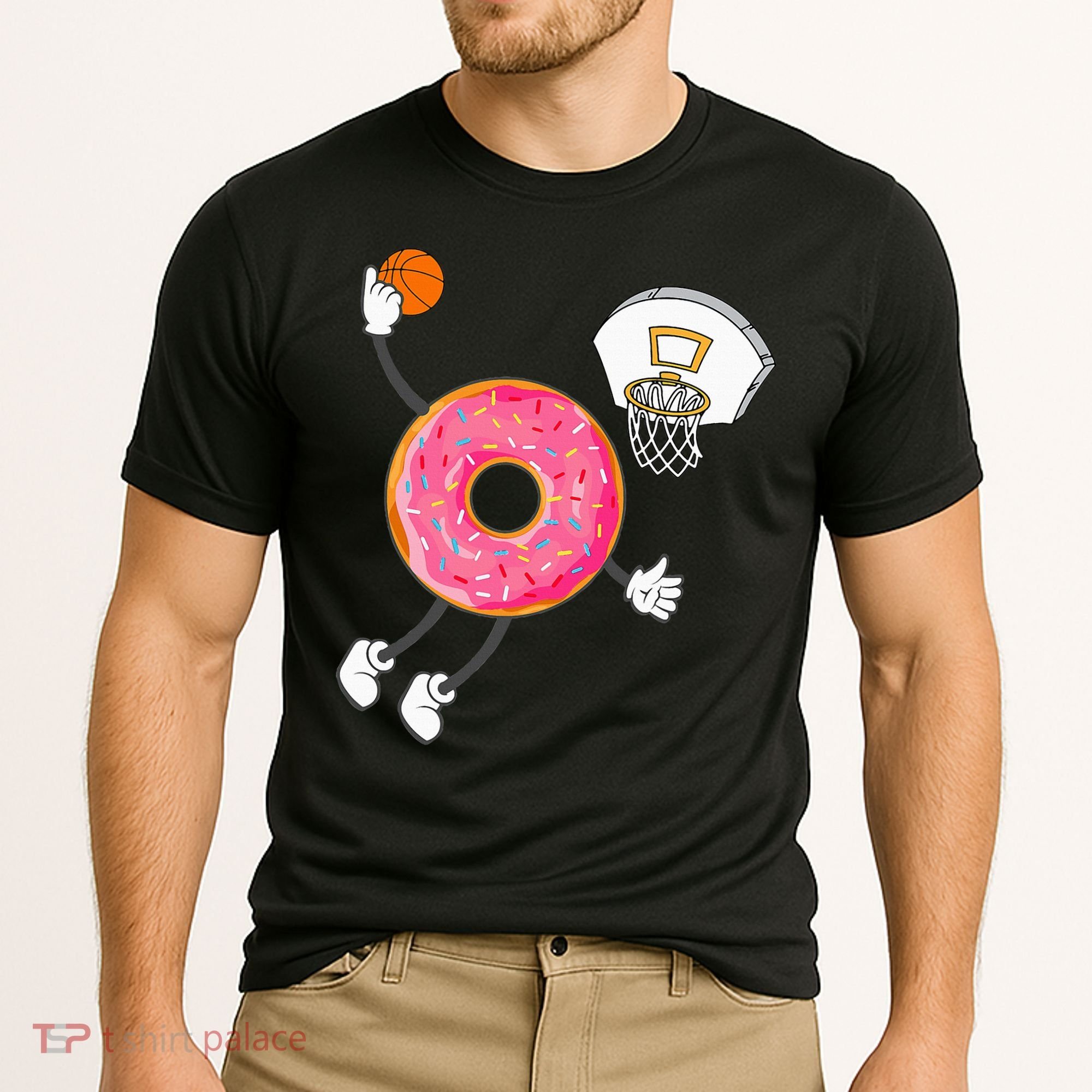 funny Dunking Donut Hole Food Champ Cooling Performance Crew T-Shirt