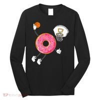 funny Dunking Donut Hole Food Champ Long Sleeve Shirt thumb 0