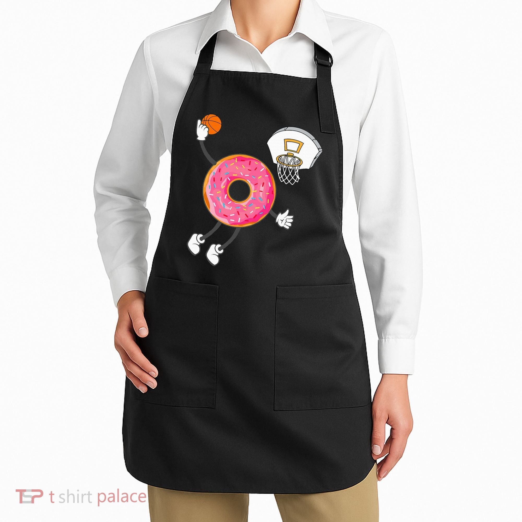 funny Dunking Donut Hole Food Champ Apron