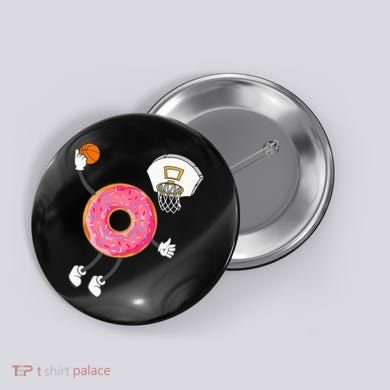 funny Dunking Donut Hole Food Champ Button