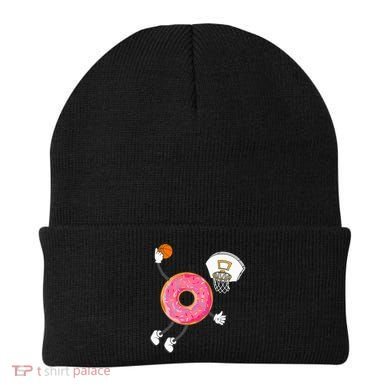 funny Dunking Donut Hole Food Champ Beanie