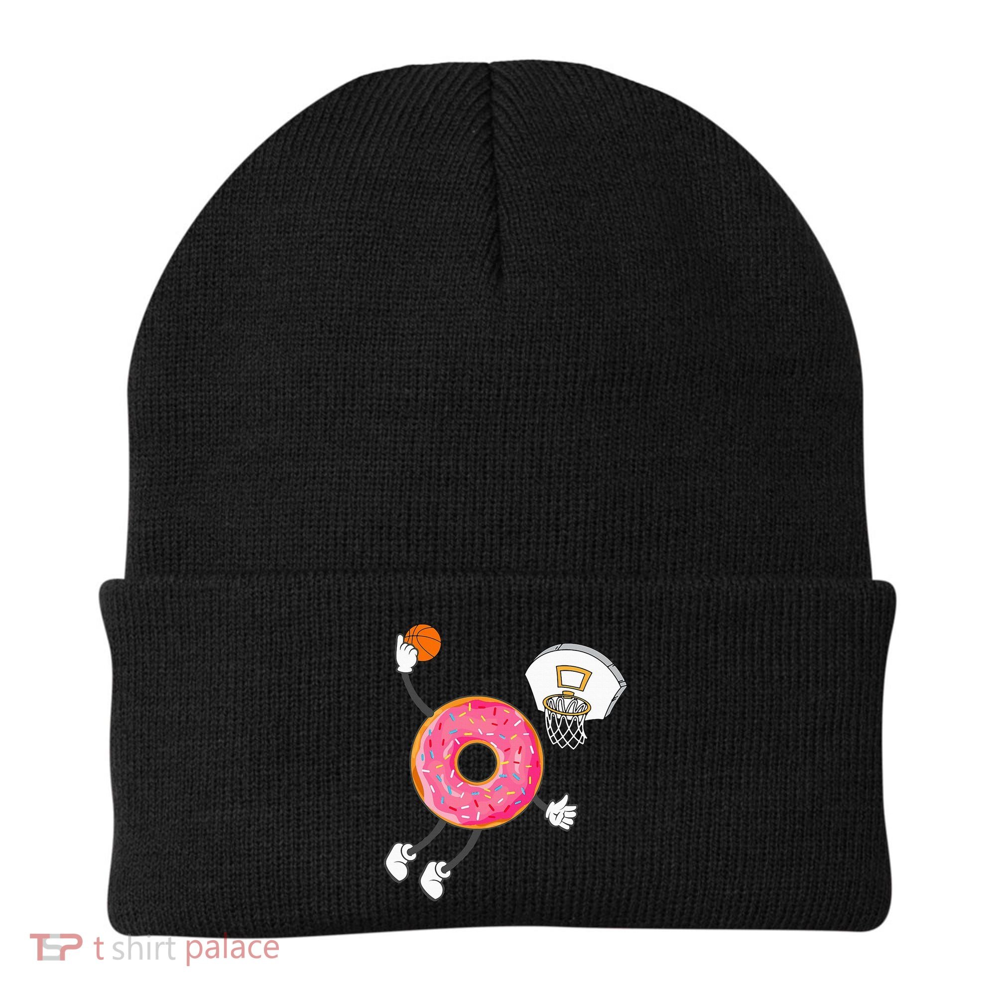 funny Dunking Donut Hole Food Champ Beanie