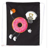funny Dunking Donut Hole Food Champ Drawstring Bag thumb 0