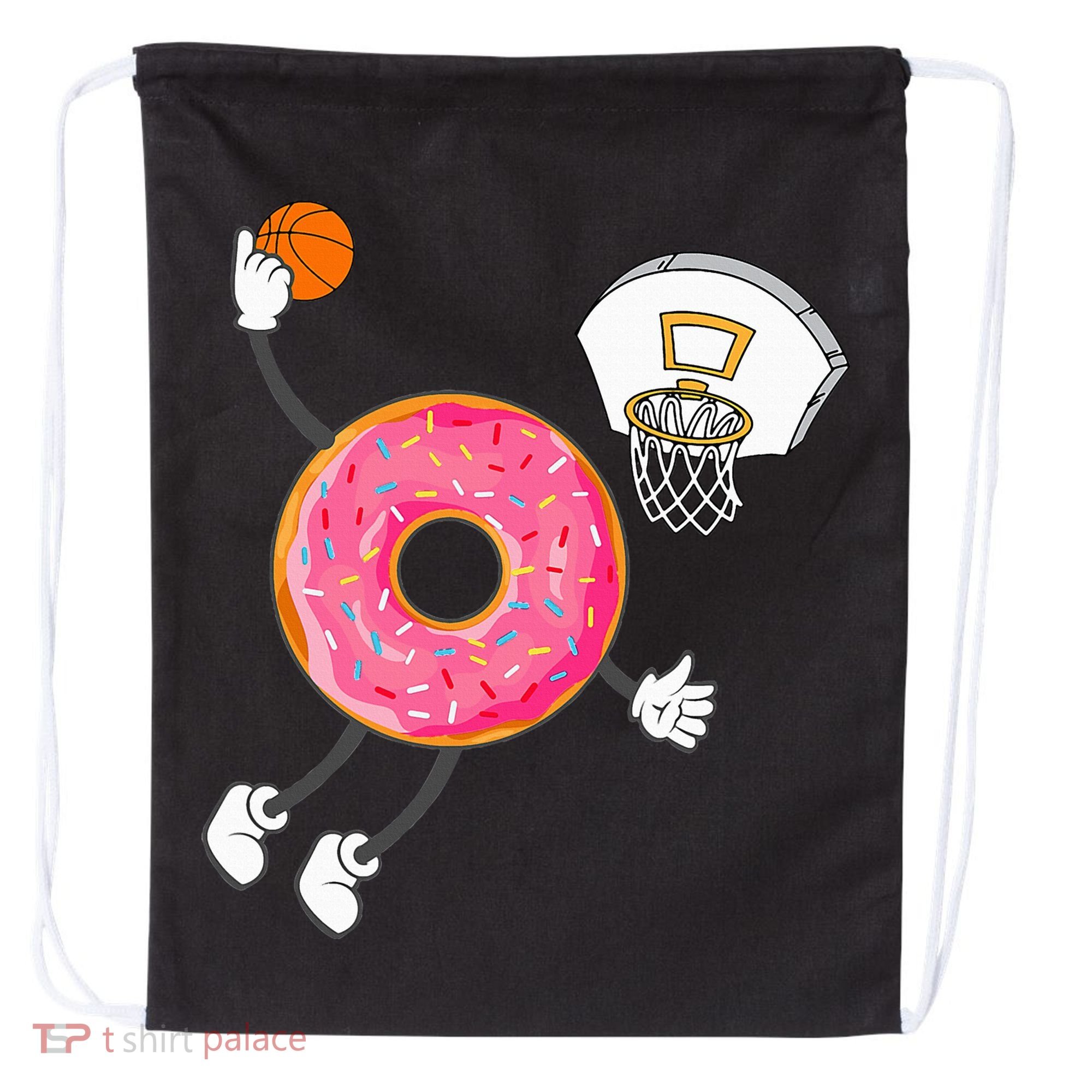 funny Dunking Donut Hole Food Champ Drawstring Bag