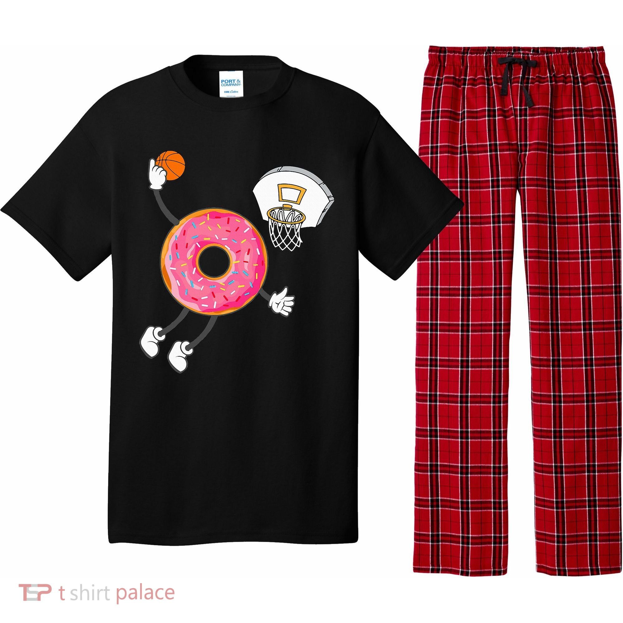 funny Dunking Donut Hole Food Champ Pajama Set