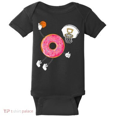 funny Dunking Donut Hole Food Champ Baby Bodysuit