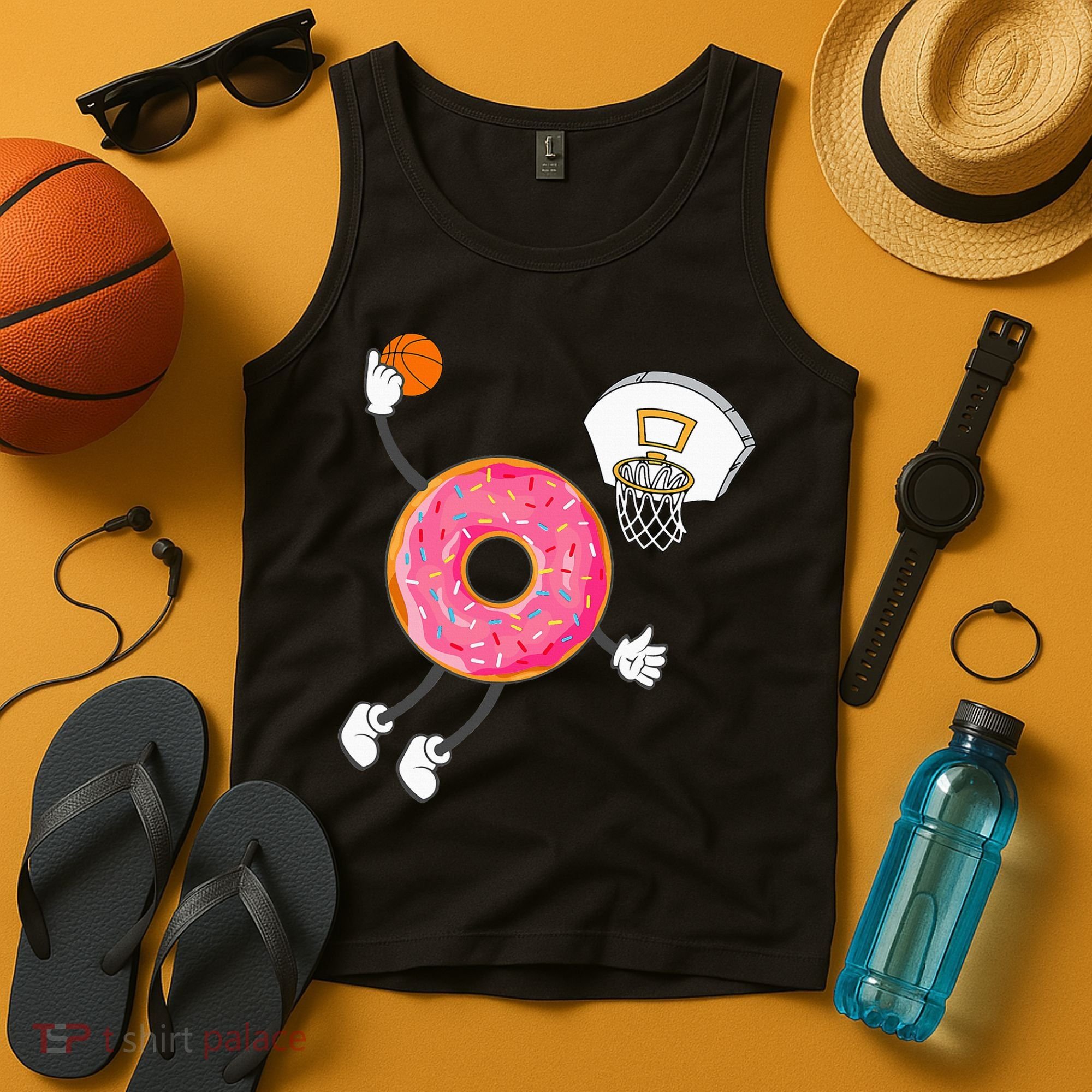 funny Dunking Donut Hole Food Champ Tank Top