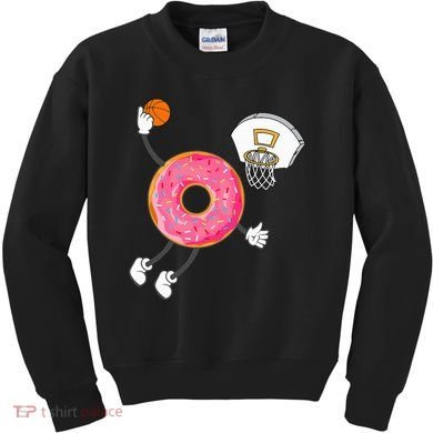 funny Dunking Donut Hole Food Champ Kids Sweatshirt