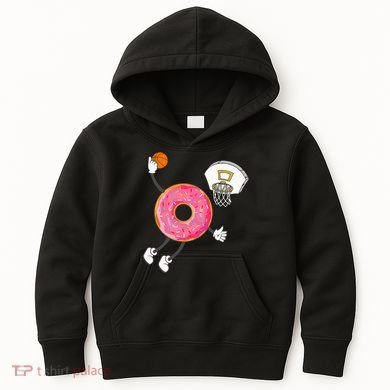 funny Dunking Donut Hole Food Champ Kids Hoodie