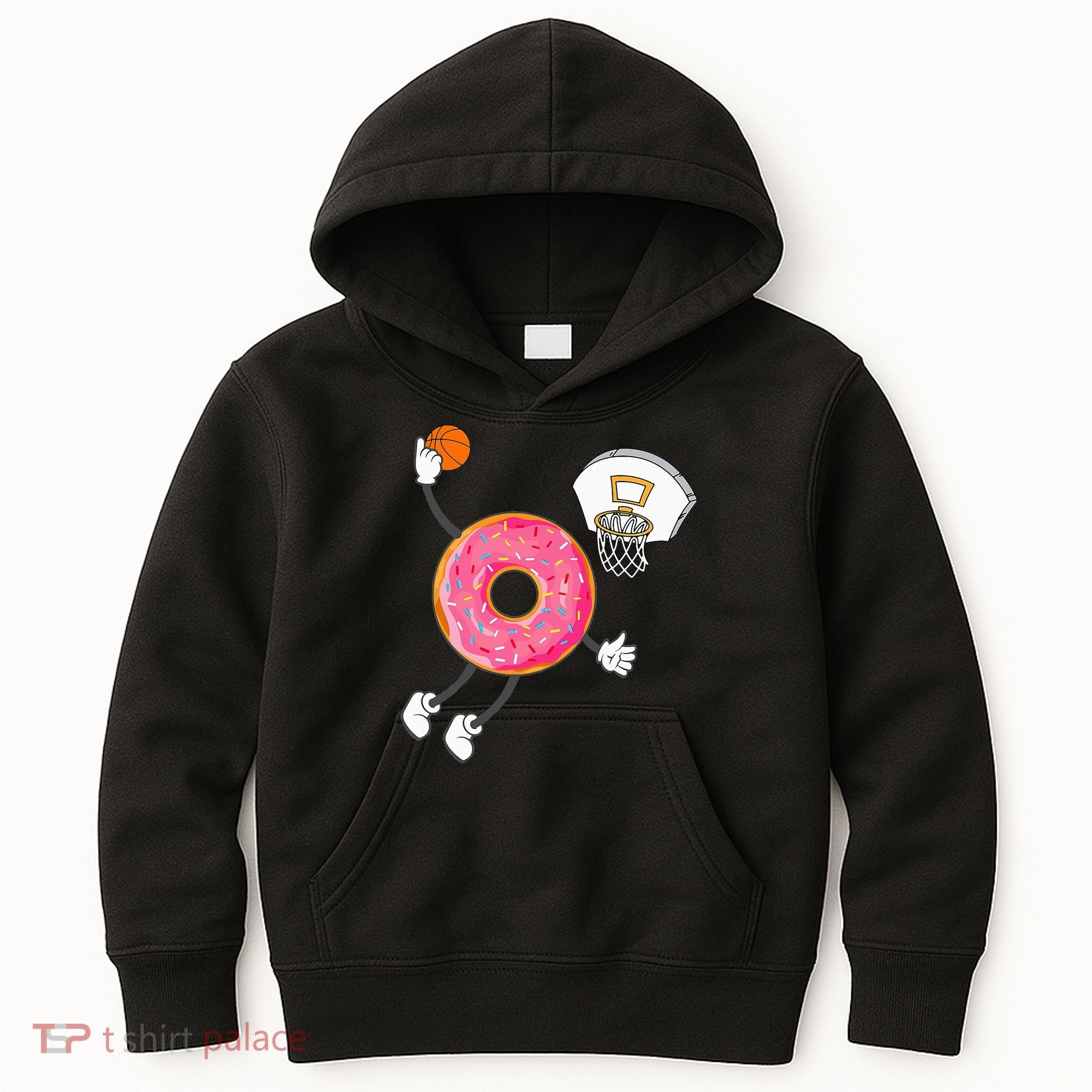 funny Dunking Donut Hole Food Champ Kids Hoodie