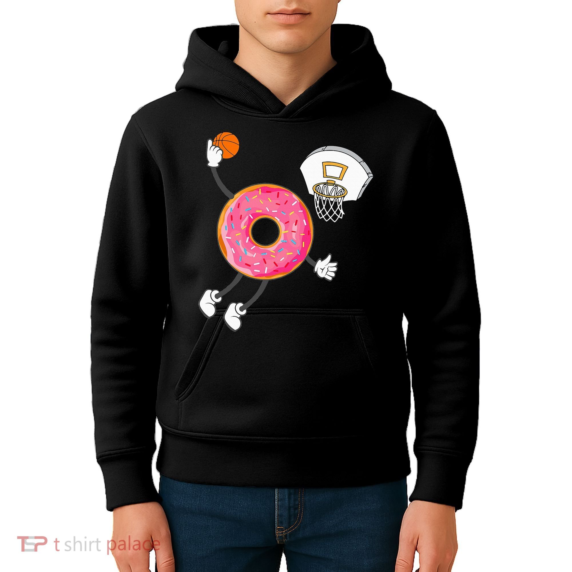 funny Dunking Donut Hole Food Champ Kids Hoodie