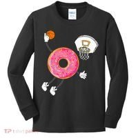 funny Dunking Donut Hole Food Champ Kids Long Sleeve Shirt thumb 0