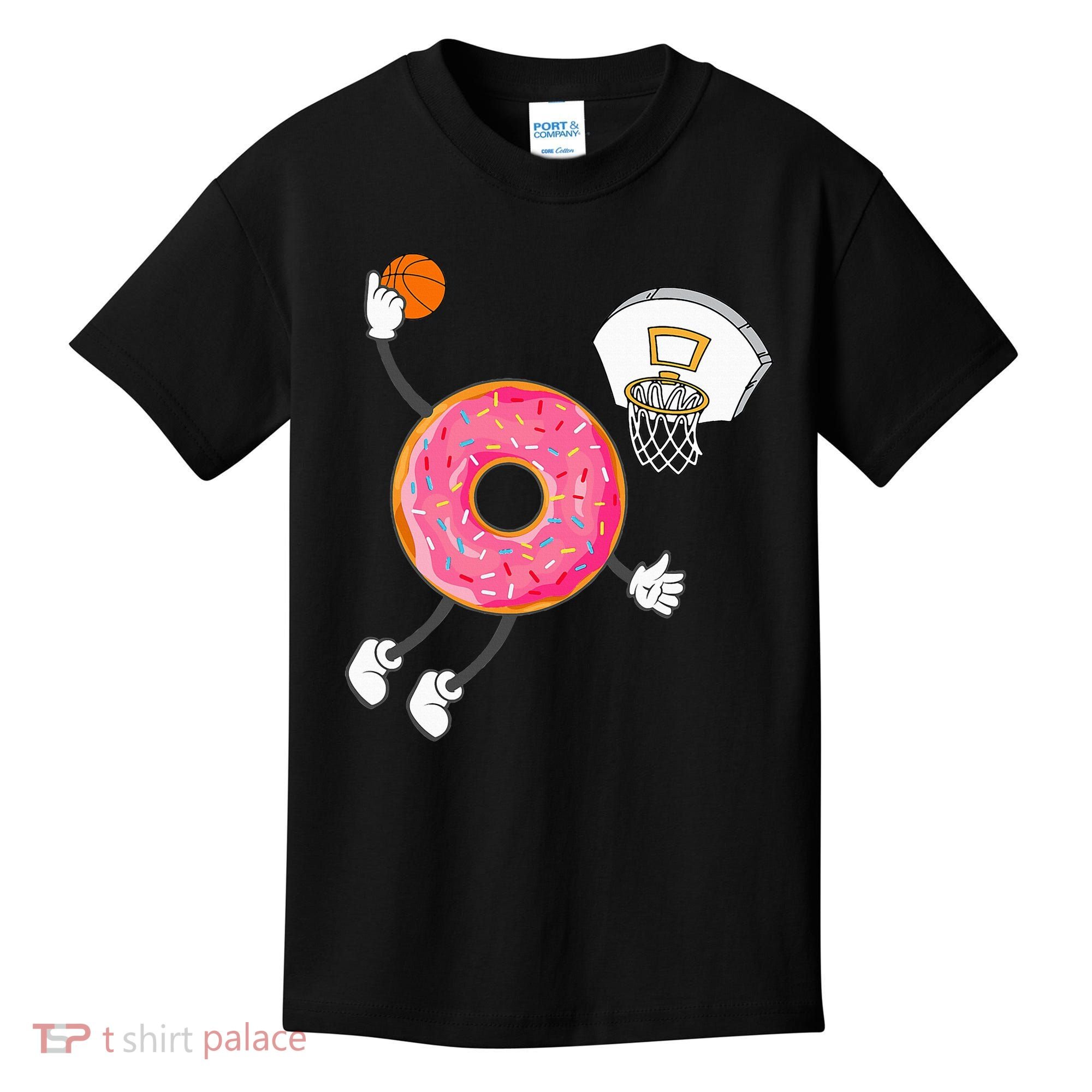 funny Dunking Donut Hole Food Champ Kids T-Shirt