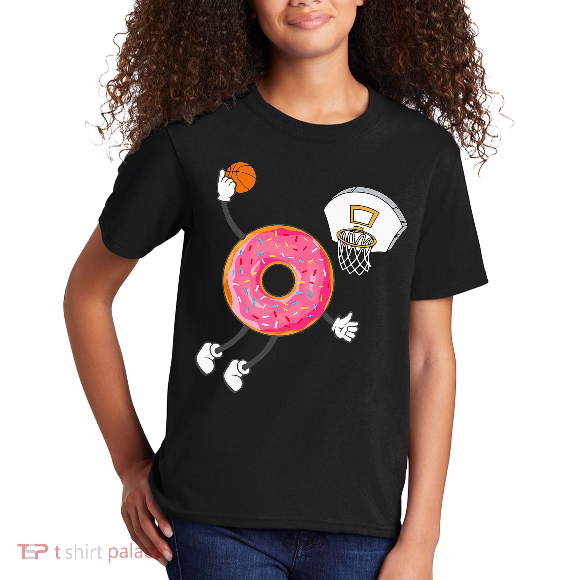 funny Dunking Donut Hole Food Champ Kids T-Shirt