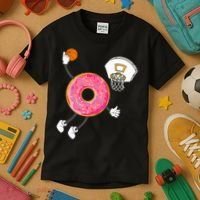 funny Dunking Donut Hole Food Champ Kids T-Shirt thumb 3