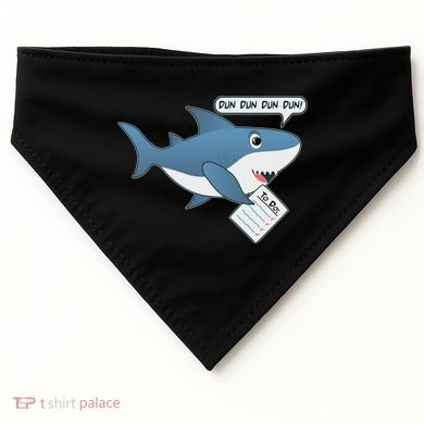 Funny Dun Dun To Do List Shark USA-Made Doggie Bandana