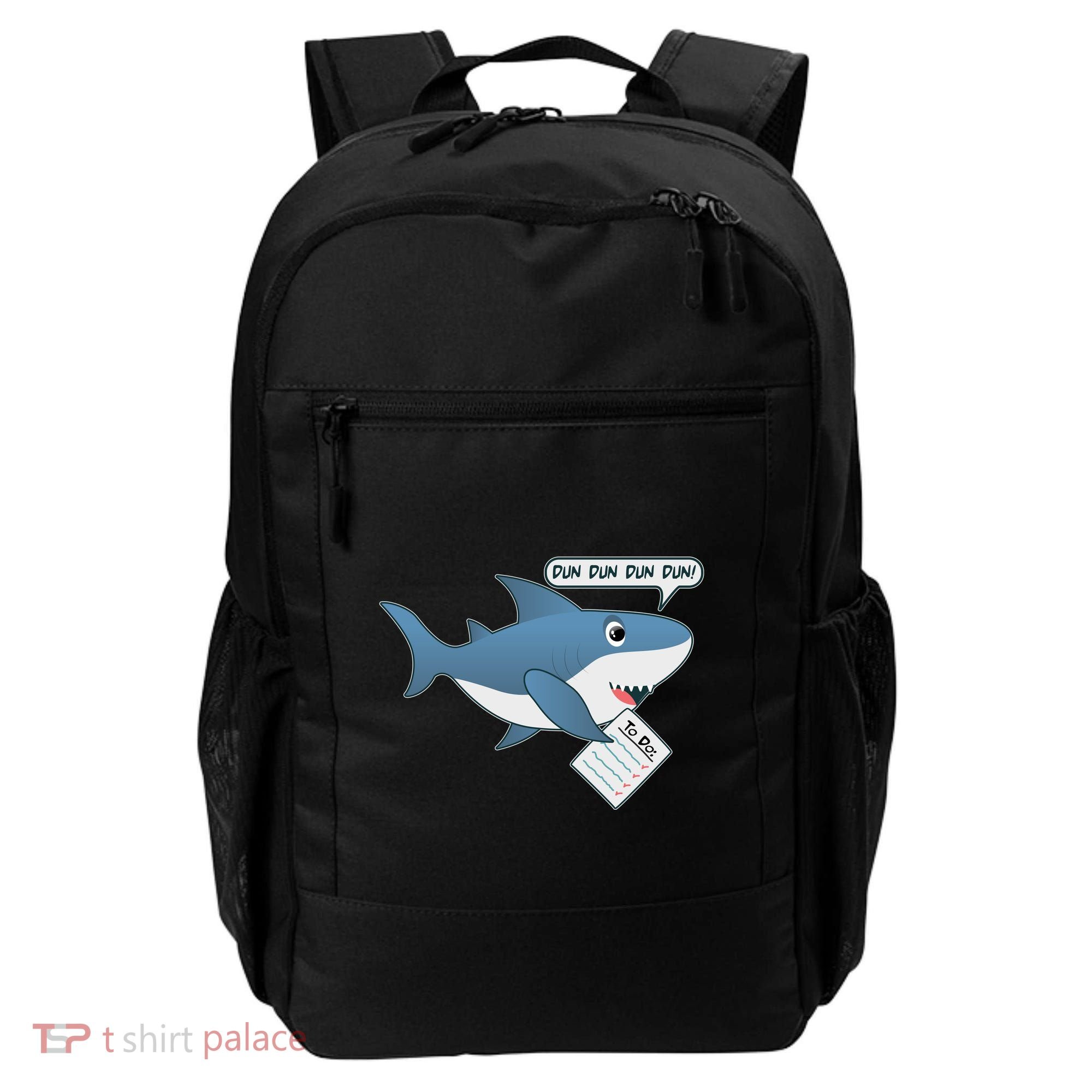 Funny Dun Dun To Do List Shark Backpack