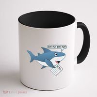 Funny Dun Dun To Do List Shark Coffee Mug thumb 1