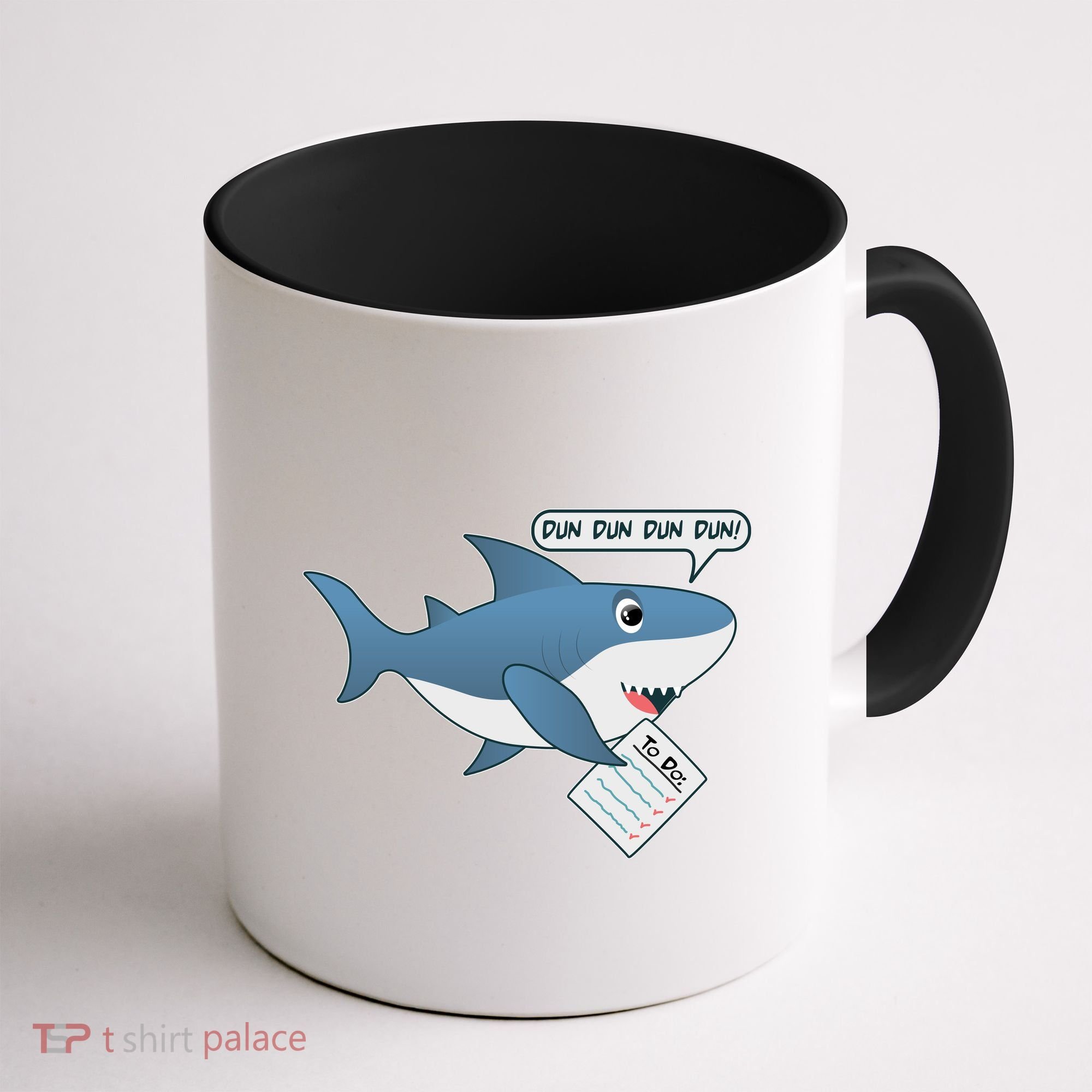 Funny Dun Dun To Do List Shark Coffee Mug