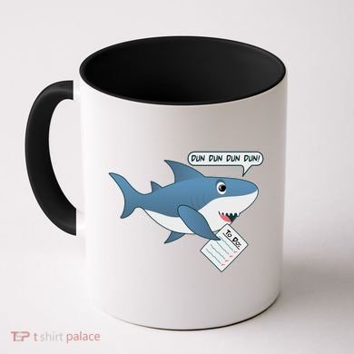Funny Dun Dun To Do List Shark Coffee Mug