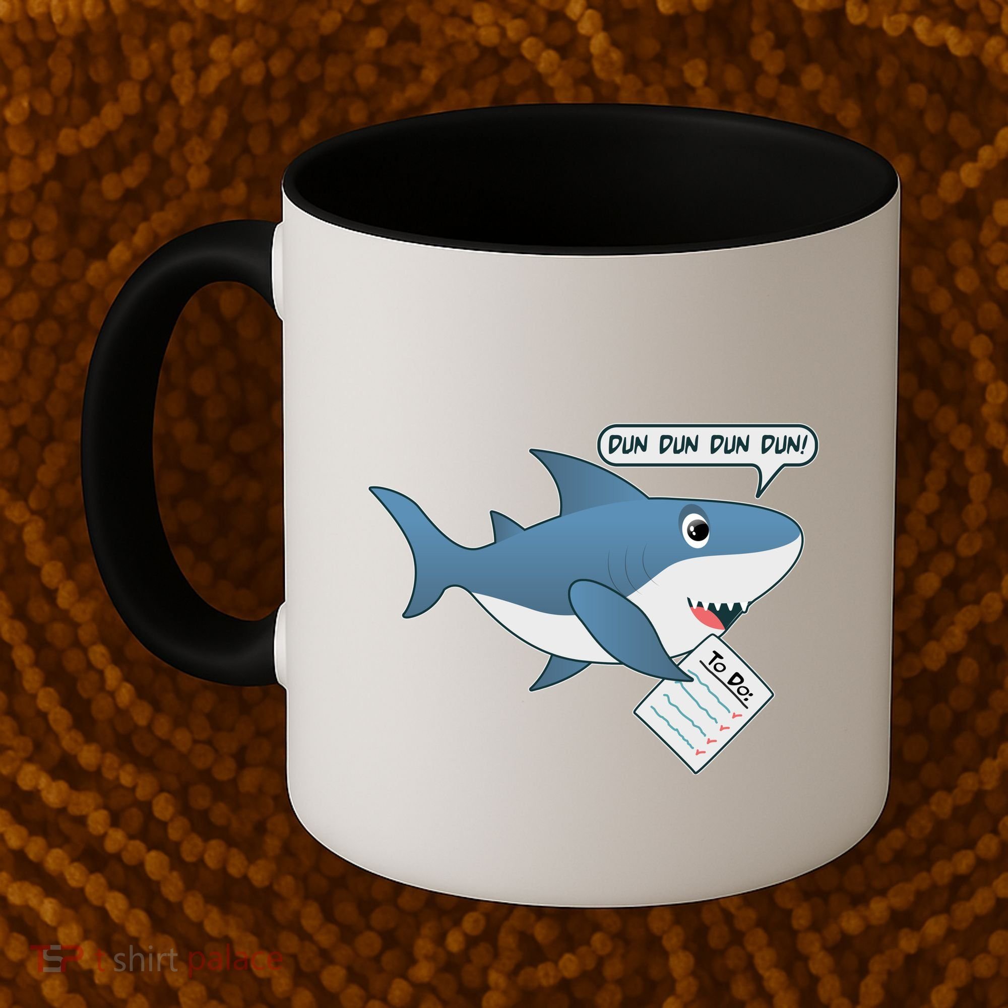 Funny Dun Dun To Do List Shark Coffee Mug