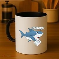 Funny Dun Dun To Do List Shark Coffee Mug thumb 4