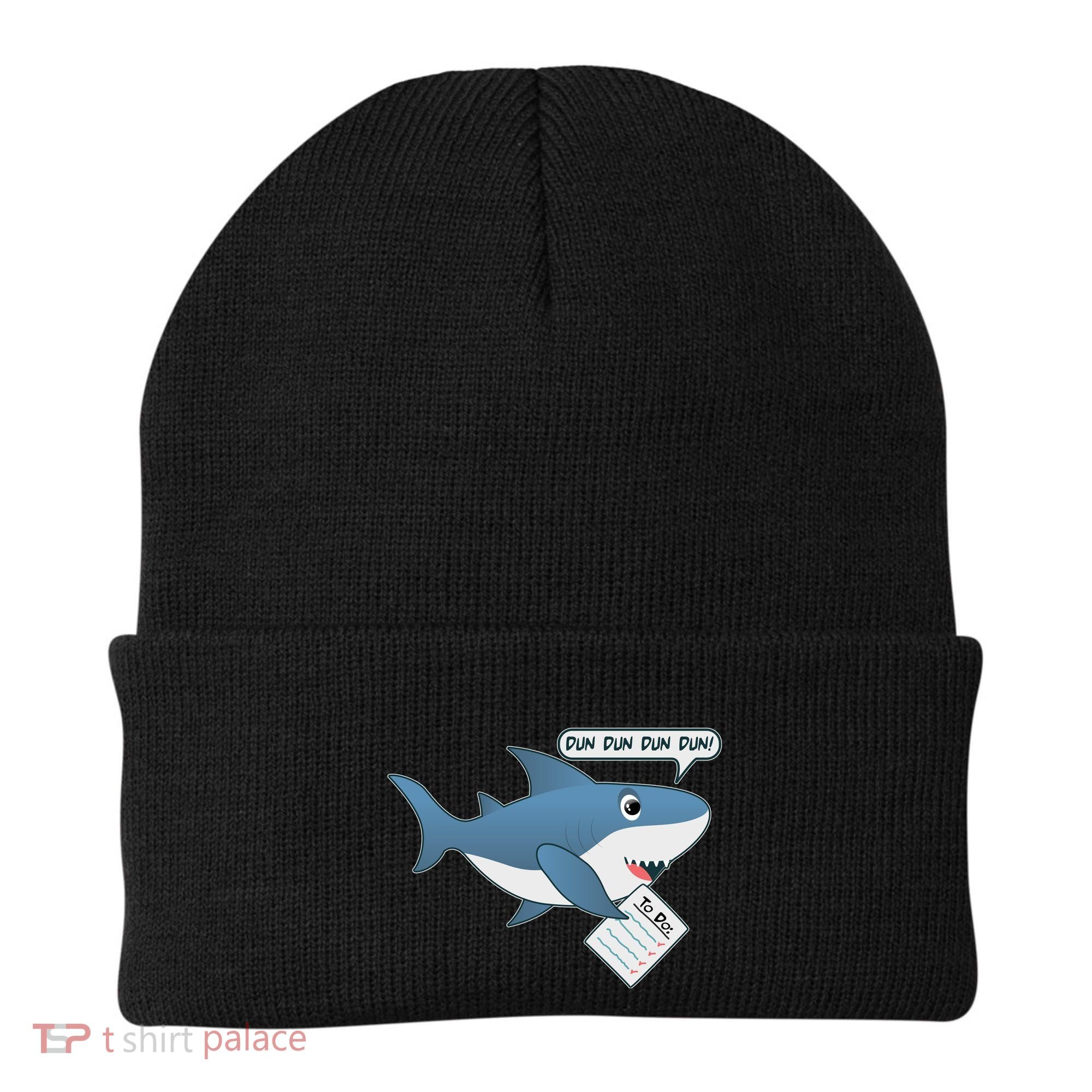 Funny Dun Dun To Do List Shark Beanie