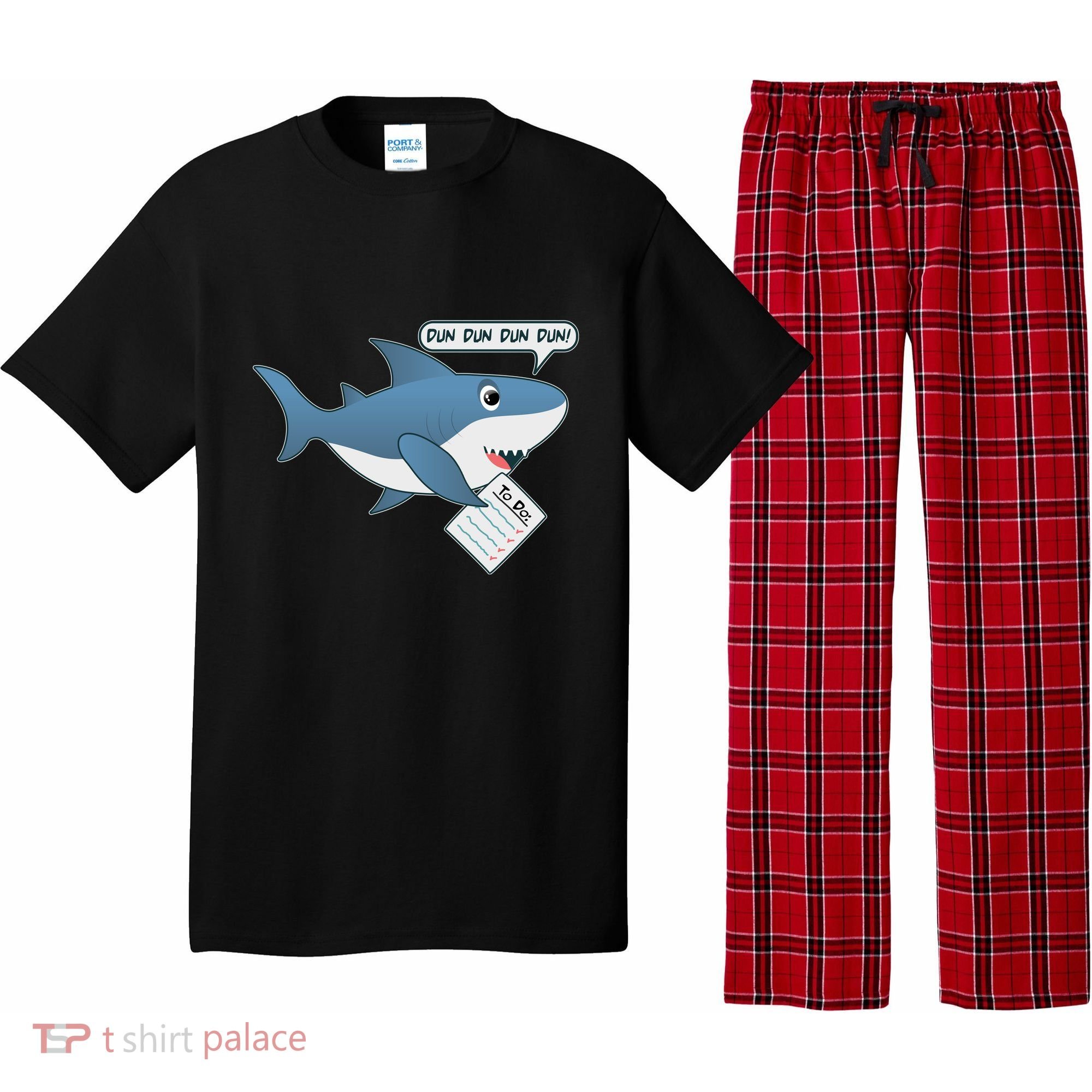 Funny Dun Dun To Do List Shark Pajama Set