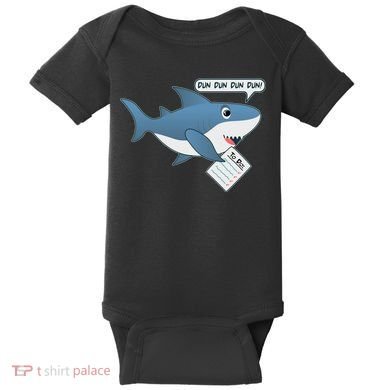 Funny Dun Dun To Do List Shark Baby Bodysuit